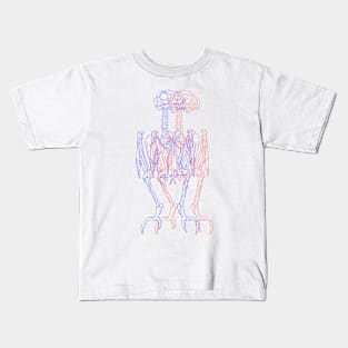 Owl Skeleton In 3D Kids T-Shirt